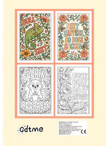 Relaxing Coloring Book For Adults, 24 Pages Of Fun Doodles, Relieve Stress At Your Own Pace, 120g Thick Paper, A4, Gift For Parents And Friends, Birthday, Holiday, Back To School, Stationery - Relaxation Patterns - View 6