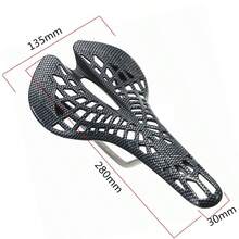 1pc Carbon Fiber Bicycle Saddle, Spider Seat, Breathable Comfortable Cycling Seat, Suitable For Road/Mountain Bike Riding Equipment - Multicolor - View 5