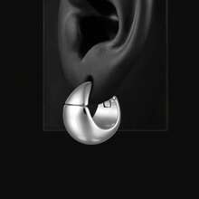 1 pièce Poids d'oreille en acier inoxydable 316L, anneau en forme de larme avec clic, plugs, jauges et pendentifs pour perçage étiré, bijoux - Rond - Voir 8
