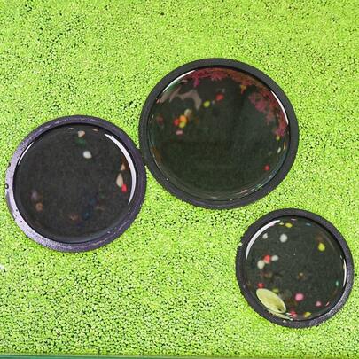 4 piezas/Set Anillo flotante creativo para plantas de acuario, decoración de paisajismo, anillo de aislamiento para plantas flotantes, para cría de peces, tradicional, para guppy, con agujeros transpirables y que permiten el paso de la luz