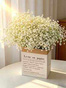 40 piezas/20 piezas/10 piezas/1 pieza Flores artificiales de aliento de bebé blanco, sueltas, adecuadas para decoración del hogar, decoración de mesa, arreglo floral DIY, boda, decoración de jardín, boda, ramo, decoración de jarrón, fiesta del Día de San Valentín, habitación, decoración de sala de estar, decoración de otoño - Blanco - Ver 7