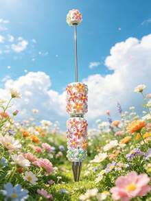 1/3/5/10/20pcs Multi-Color Flower & Mushroom Series Ballpoint Pens With Black Ink, Smooth Writing, Full Rhinestone Cover, Creative DIY Beaded Jewelry Pens, School Office Study Supplies Gift - Multicolor - View 28