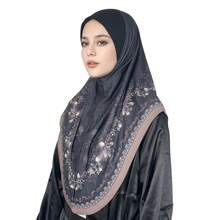 Jilbab Bermotif, Warna Polos Elegan, Desain Tipis, Jilbab Minimalis untuk Sehari-hari - 6# Cokelat Mocha - View 6