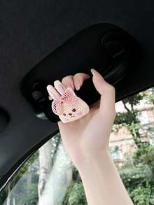 Cute Rabbit Car Roof Handle Cover, Creative Car Interior Door Handle Sleeve, Handle Protector, Car Handle Cover, Car Interior Accessories - Rabbit - View 3