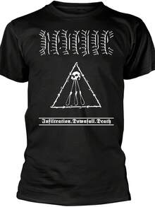 Schwarzes Herren-T-Shirt "Infiltration Downfall Death", perfekt für Freizeit, Zuhause, Outdoor, Arbeit und als Geschenk (Geburtstag, Valentinstag, Muttertag). Alle Größen. - Zurück - Übersicht 1