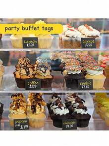 5/11/24/25PCS Mini Chalkboard Labels - Acrylic Tent Signs For Food, Party Buffet, Wedding & Bakery For Christmas, Mother's Day, Graduation - Multiple Styles - View 7