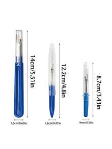 [3件組]大、中、小號半色縫線拆線器套組附保護蓋，縫紉拆線工具，適用於裁縫、衣物修補、拼布、刺繡、十字繡，適合縫紉初學者與手工愛好者 - 拆線器 - 查看 6
