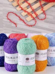 50g Glass Fiber Yarn DIY Shiny Metallic Gold Yarn For Knitting Dishcloths, Handmade Bags, Dolls And Decoration - 50g Glass Fiber - View 3