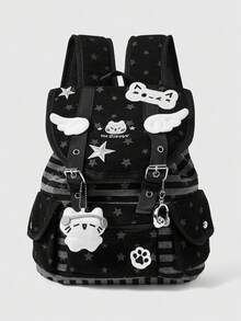 Mochila Casual Versátil, Impermeable y Portátil para Viajes al Aire Libre - Gris negro - Ver 2