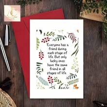 Best Friend Card Suitable For Birthdays, Weddings, Easter & More - Name/Message/Photo Blanks, Friendship Gift For Teachers, For All Life Stages - One Size Fits All - View 1
