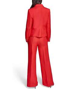 Front Pockets Classic Lightweight Blazer Chaqueta Deportiva Mujer - Manzana roja - Ver 6