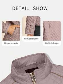 Bellivera Chaqueta acolchada ligera acolchada, abrigo de burbuja de moda otoño invierno para mujer - verde - Ver 6