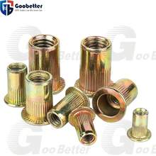 860Pcs Rivet Nut Kit, SAE UNC Rivet Nut Assortment 6-32,8-32,10-24,1/4"-20,5/16"-18,3/8"-16,1/2"-13, Zinc Plated. Carbon Steel Flat Insert Threaded Rivet Nut Kit With Housing Automotive, Furniture And Industrial Projects Dad G - Rivet Nut Setting Tool Set Whitout Rivet Nut - View 3