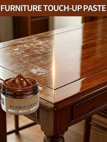 Wood Repair Paste - Furniture Repair Paste, Brown Repair Paste. Suitable For Repairing Scratches, Cracks And Faded Marks. Suitable For Wooden Doors, Windows, Cabinets, Tables, Chairs, Floors And Office Furniture - Solid State - View 6