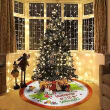 The Grinch Green Monster "Merry Christmas" Tree Skirt - Soft And Fun Country Style Holiday Decor, Suitable For Christmas Parties - Multicolor - View 8