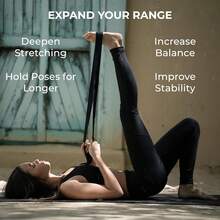 10-Pack Yoga Strap, 8-Foot Yoga Straps With Anti-Slip D-Ring Buckle, Adjustable Leg Stretching Strap, Exercise Stretch Strap For Muscle And Hamstring Stretch - Black - View 5