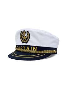 1pc/2pcs Unisex Embroidered Captain Hat, Uniform Prop Captain Hat, Suitable For Party Accessories - Style D - View 13