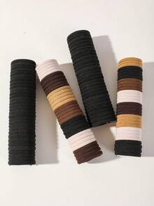 727 piezas de ligas para el cabello de felpa en tonos marrones para niñas, accesorios para el cabello de princesa lindos, bandas elásticas de alta elasticidad, duraderas y no dañinas, pequeñas ligas de goma, pinza de felpa grande para el cabello, adecuadas para uso diario - Multicolor - Ver 6
