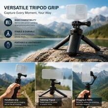 Trípode portátil mini, soporte de trípode de cámara de escritorio, estabilizador de mano ligero, compatible con OSMO Pocket 4 & 3 & 2, cámara de acción, smartphone, webcam, vlog de viaje - Ver 4