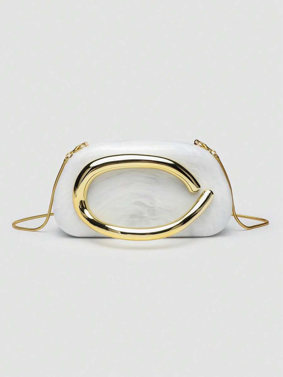 1 Piece Acrylic Clutch Bag, For Valentine's Day, Comfortable And Fashionable, Elegant Handbag, Personalized Gift Option, 2025 Accessory, Fashion Style Suitable For - 熒光色 - 查看 1