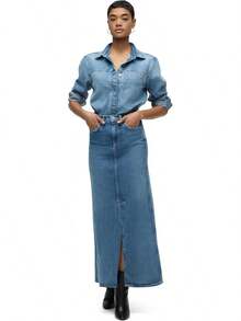 Hudson Falda Midi reconstruida Falda para Mujer - mezclilla, Denim Rinse - Ver 6