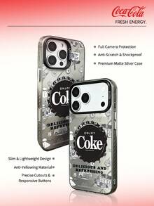 Coca-Cola Classic Phone Case, Vibrant And Passionate, Made Of Lightweight Materials With Anti Drop And Anti Slip Design, Protecting Your Phone Case In Cartoon Anime Style, Compatible With Apple 17, 17 Air,17 Pro,17 Pro Max,11,12,13,15,16 Pro,16 Pro Max,14 Plus,15 Plus,16 Plus,15 Pro,16 Pro Max,XR Waiting For The Model. Suitable For Gifting To Friends And Family - Black - View 6