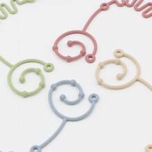 1pc Silicone Stroller & High Chair Hanging Chain With Rugby Design, Works For Bottles, Teethers And Toys, Anti-Lost, Durable And Easy To Clean - 1pc Rugby Ball - View 4