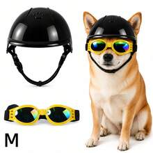 Adjustable Pet Helmet And Goggles Set, UV Protection Anti-Collision Dog Helmet Suitable For Dogs, Cats Outdoor Motorcycle Riding, Dog Supplies, Cat Toys, Cat Accessories - Multicolor - View 14