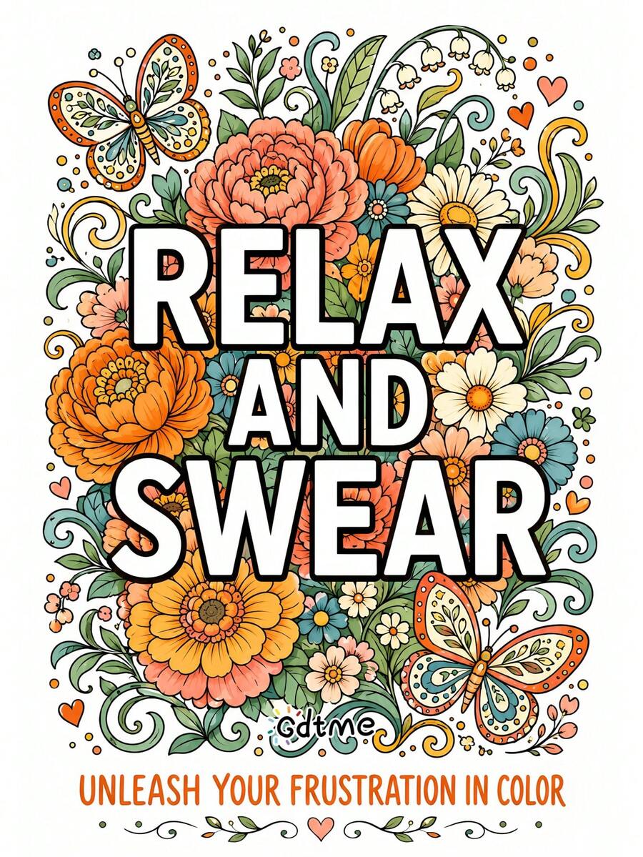 Relaxing Coloring Book For Adults, 24 Pages Of Fun Doodles, Relieve Stress At Your Own Pace, 120g Thick Paper, A4, Gift For Parents And Friends, Birthday, Holiday, Back To School, Stationery - Relaxation Patterns - View 1