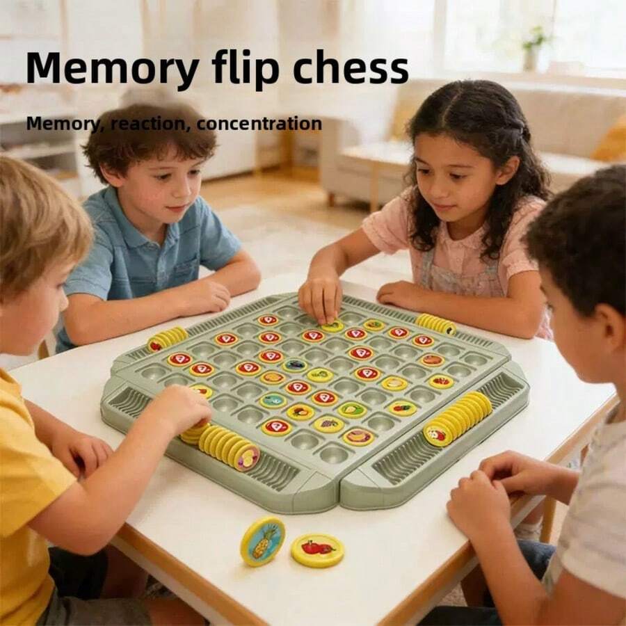 Multifunctional Combination Desktop Competitive Board Game Set, 2-Player Launcher Battle Scoring Toy, Colorful Logic Sorting Puzzle, Parent-Child Memory Flip Matching Game, Children's Focus & Brain Training, Party Stress Relief Interactive Educational Toy