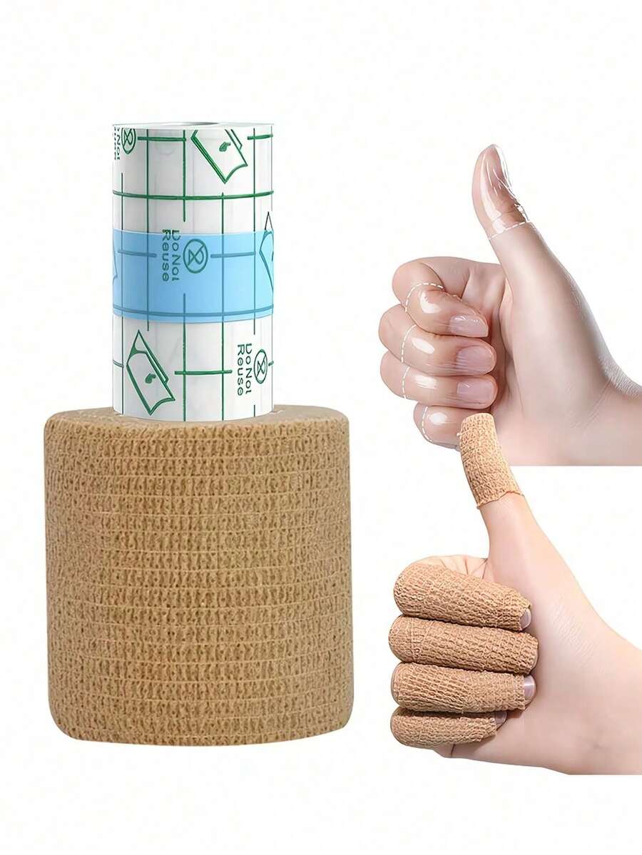 Multifunctional Finger/Toe Protector, Elastic Bandage, Writing Finger Protector, Self-Adhesive Toe Protector, Anti-Friction Pad. Suitable For Writing, Office Work, Sports, Running, Walking. Daily Essential. - Multicolor - View 1