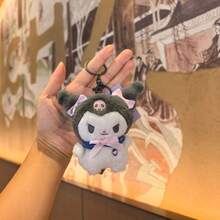 SANRIO 1個 8cm 毛絨包包吊飾，可愛 Hello Kitty/Cinnamoroll/My Melody/Kuromi 柔軟鑰匙圈，蓬鬆卡通吊飾，適合背包、帆布托特包、書包裝飾，可愛風格送給女孩與學生的禮物 - 彩色 - 查看 13