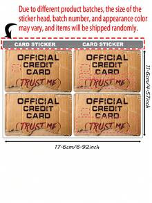 1pc Fun Official Credit Card Cover Sticker Protective Card Sleeve, Paper-Style PVC Material Anti-Fingerprint Durable Scratch-Resistant Wear-Resistant Skin, Party Birthday Gift, Suitable For Men And Women, Small Chip Cards, Bank Cards, Credit Cards, Transit Cards, Key Cards, Student Campus Cards Personalized DIY, Privacy Protection - Multicolor - View 15