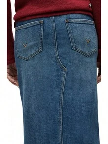 Hudson Falda Midi reconstruida Falda para Mujer - Negro (Perla Negra) - Ver 5