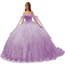 Vestidos de quinceañera de lujo con hombros descubiertos y apliques de encaje hinchado, vestido de baile precioso dulce 16 vestidos - Borgoña Deep - Ver 21