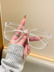 1/3 Pairs Bohemian Style Oversized Transparent Lens Glasses, Suitable For Summer Beach, All-Season Fashion Casual Daily Wear, Travel, Party And Other Occasions, Perfect Gift For Mother's Day, Valentine's Day, Graduation Season, Easter And Other Holidays. - Transparent - View 6