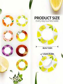 1pc Round Juice Drink Flavor Pod, 0 Sugar 0 Calorie Flavor Ring, Suitable For Plastic Sports Cups, Household Cups, Sports Cup Accessories, - Multicolor - View 3