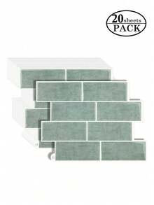 Self-Adhesive 2D Brick Texture Wall Panels, Removable Waterproof Oil-Proof Tile Decals For Kitchen & Bathroom, Festival Spring Home Decor Murals, Vinyl Stickers, Birthday & Graduation Gifts - Green Alien - View 10