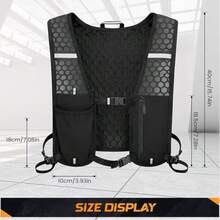 Unisex Lightweight Hydration Running Vest Backpack, Suitable For Climbing, Hiking, Cycling, Trail Running (Backpack Only) - Black - View 4