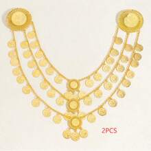 Gold-Tone Coin Tassel Multi-Layer Necklace, Bohemian Vintage Jewelry For Women - Multicolor - View 11