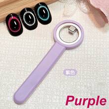 Halo Cat Eye Nail Magnet Ring Magnetic Tool With Handle For Cat Eye Gel Polish DIY Nail Art Manicure Tools,Pink Black Purple Color Handle Circle Cat's Eye Magnetic Tools - Multicolor - View 12