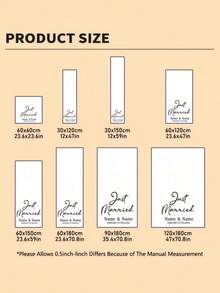 Personalized Wedding Table Runner, Custom White Polyester Linen Fabric Bride & Groom Table Runner (Includes Surname And Date), Elegant Wedding Reception Decor Sign - Multicolor - View 5