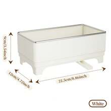 Kitchen Sink Organizer Rack With Draining Tray, Large Capacity Countertop Cleaning Tool Storage Rack, Suitable For Sponges, Steel Wool, Dish Brushes, Soap Dispenser, Detachable Draining Design Sink Side Storage Rack - View 7