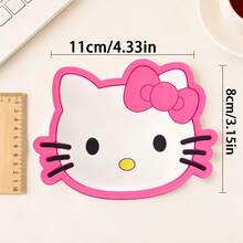 10PCS/3PCS/1PC SANRIO Cute Hello Kitty Silicone Coasters, Non-Slip Heat-Resistant Cup Mats, Home & Office Desk Decor, Perfect Holiday Gift - Multicolor - View 3
