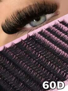 280pcs, 14 Rows, Cluster-Style False Eyelashes, Mixed Length Ranging From 8 To 16 Mm, 3D Russian-Style Voluminous Individual False Eyelash Clusters, Black False Eyelashes For Makeup Use. - 查看 3