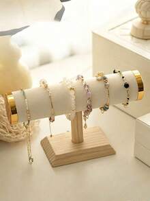 1pc Luxury Vintage Jewelry Display Stand - Wooden Jewelry Rack (Suitable For Bracelets, Watches, Necklaces And Other High-End Jewelry Display) - Suitable For Retail Display, Trade Exhibition And Personal Collection Storage, Bedroom Vanity Tabletop Decor Display Rack - Multicolor - View 10