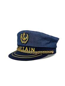 1pc/2pcs Unisex Embroidered Captain Hat, Uniform Prop Captain Hat, Suitable For Party Accessories - Style D - View 12