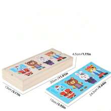 Wooden Animal Dress-Up Career Matching Puzzle Logic Thinking Montessori Educational Toy For Kids - Multicolor - View 4