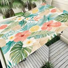 1pc Green Leaf Floral Pattern Sun Shade Canopy, Pastoral Style, Colorful, Large Size, UV Protection, Sturdy & Durable, Easy Installation, Suitable For Beach, Garden, Patio, Includes Rope - Multicolor - View 9