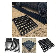 Black Protective Plastic Paving Driveways Grid Mats Provides Stable Surface Resistant To Heavy Loads (Pack Of 8) - 8 Grids - View 5